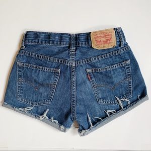 Levi’s 505 High Rise Rolled Hem Cutoff Shorts